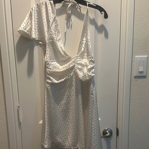 WeWoreWhat White rhinestone studded Dress